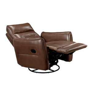 Esther Leather Match Manual Swivel Glider Reclining Chair