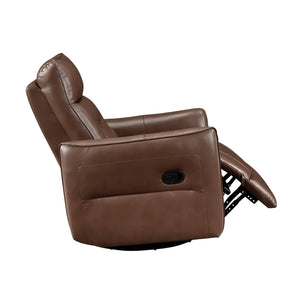 Esther Leather Match Manual Swivel Glider Reclining Chair