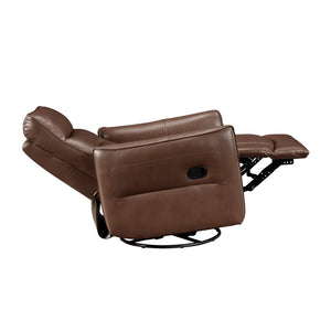 Esther Leather Match Manual Swivel Glider Reclining Chair