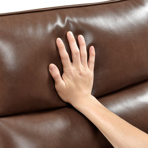 Esther Leather Match Manual Swivel Glider Reclining Chair