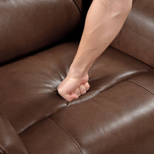 Esther Leather Match Manual Swivel Glider Reclining Chair