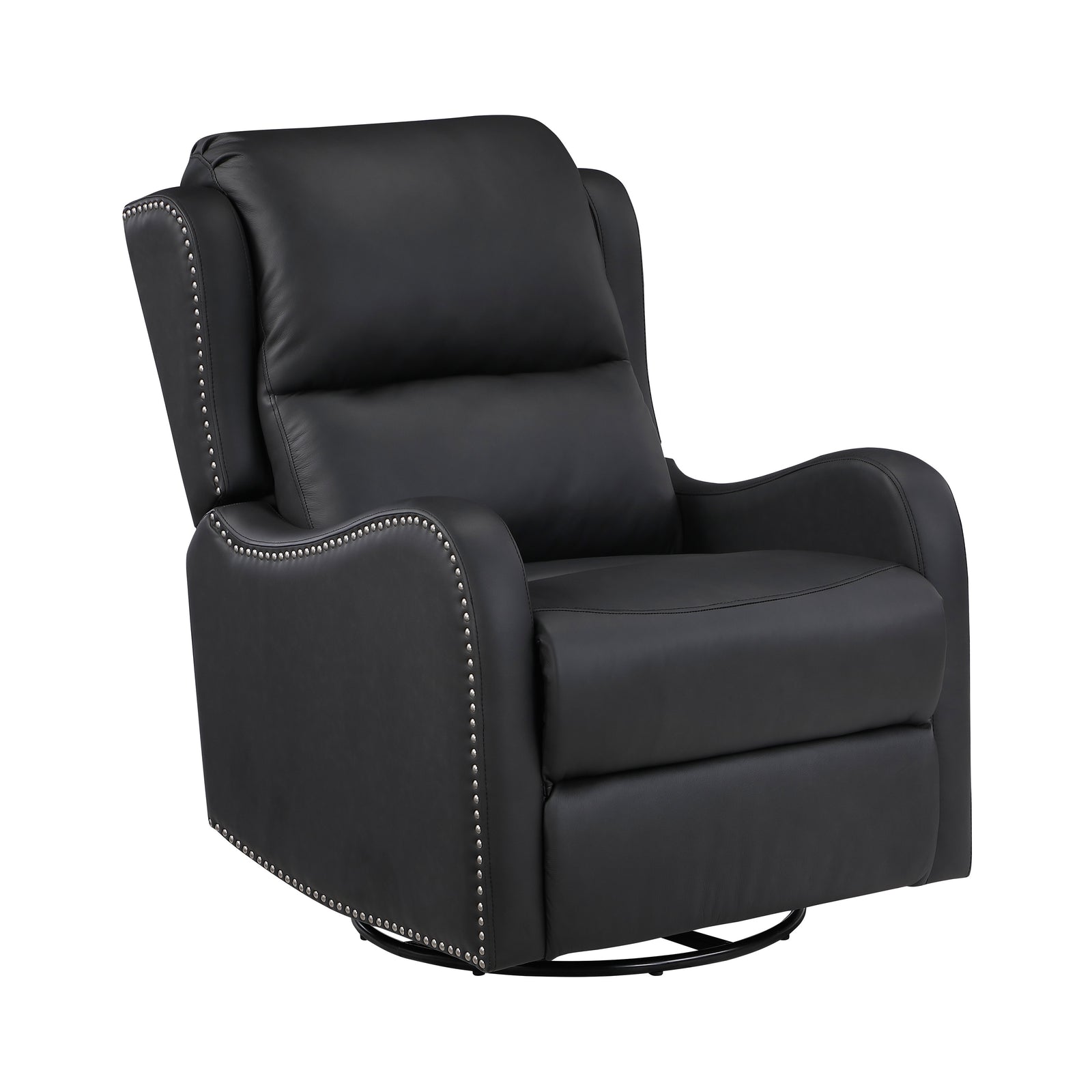 Juna Leather Match Swivel Glider Reclining Chair