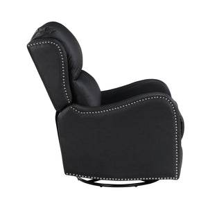 Juna Leather Match Swivel Glider Reclining Chair