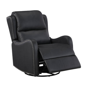 Juna Leather Match Swivel Glider Reclining Chair