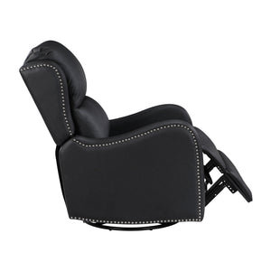 Juna Leather Match Swivel Glider Reclining Chair