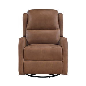Juna Leather Match Swivel Glider Reclining Chair