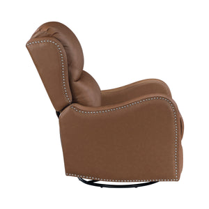 Juna Leather Match Swivel Glider Reclining Chair