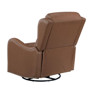 Juna Leather Match Swivel Glider Reclining Chair