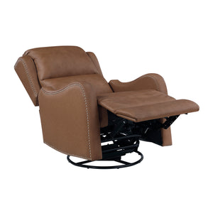 Juna Leather Match Swivel Glider Reclining Chair