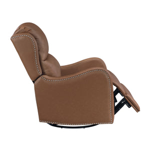 Juna Leather Match Swivel Glider Reclining Chair
