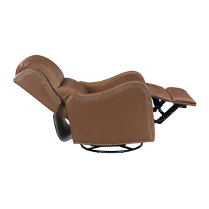 Juna Leather Match Swivel Glider Reclining Chair