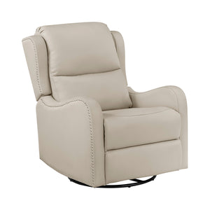 Juna Leather Match Swivel Glider Reclining Chair