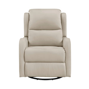 Juna Leather Match Swivel Glider Reclining Chair