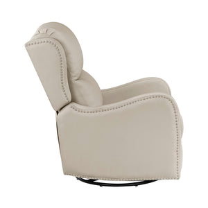 Juna Leather Match Swivel Glider Reclining Chair