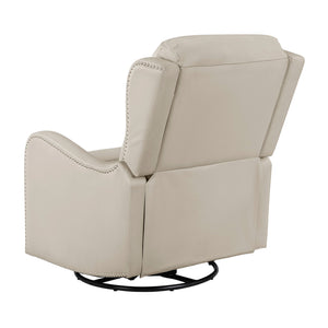 Juna Leather Match Swivel Glider Reclining Chair