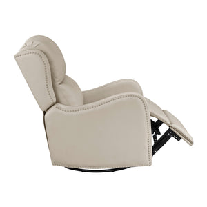 Juna Leather Match Swivel Glider Reclining Chair