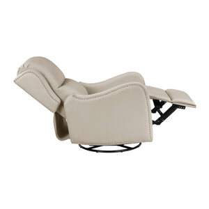 Juna Leather Match Swivel Glider Reclining Chair