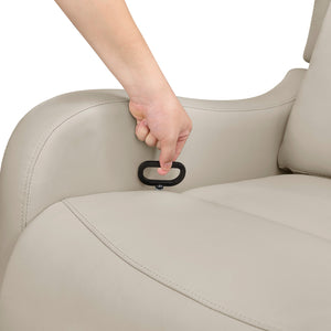 Juna Leather Match Swivel Glider Reclining Chair