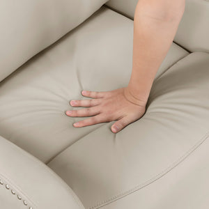 Juna Leather Match Swivel Glider Reclining Chair