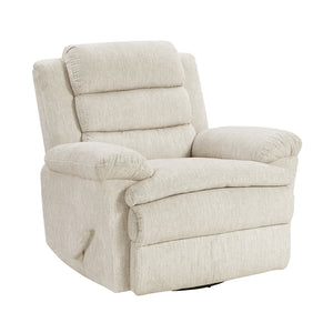 Audra Textured Microfiber Manual Swivel Glider Reclining Chair