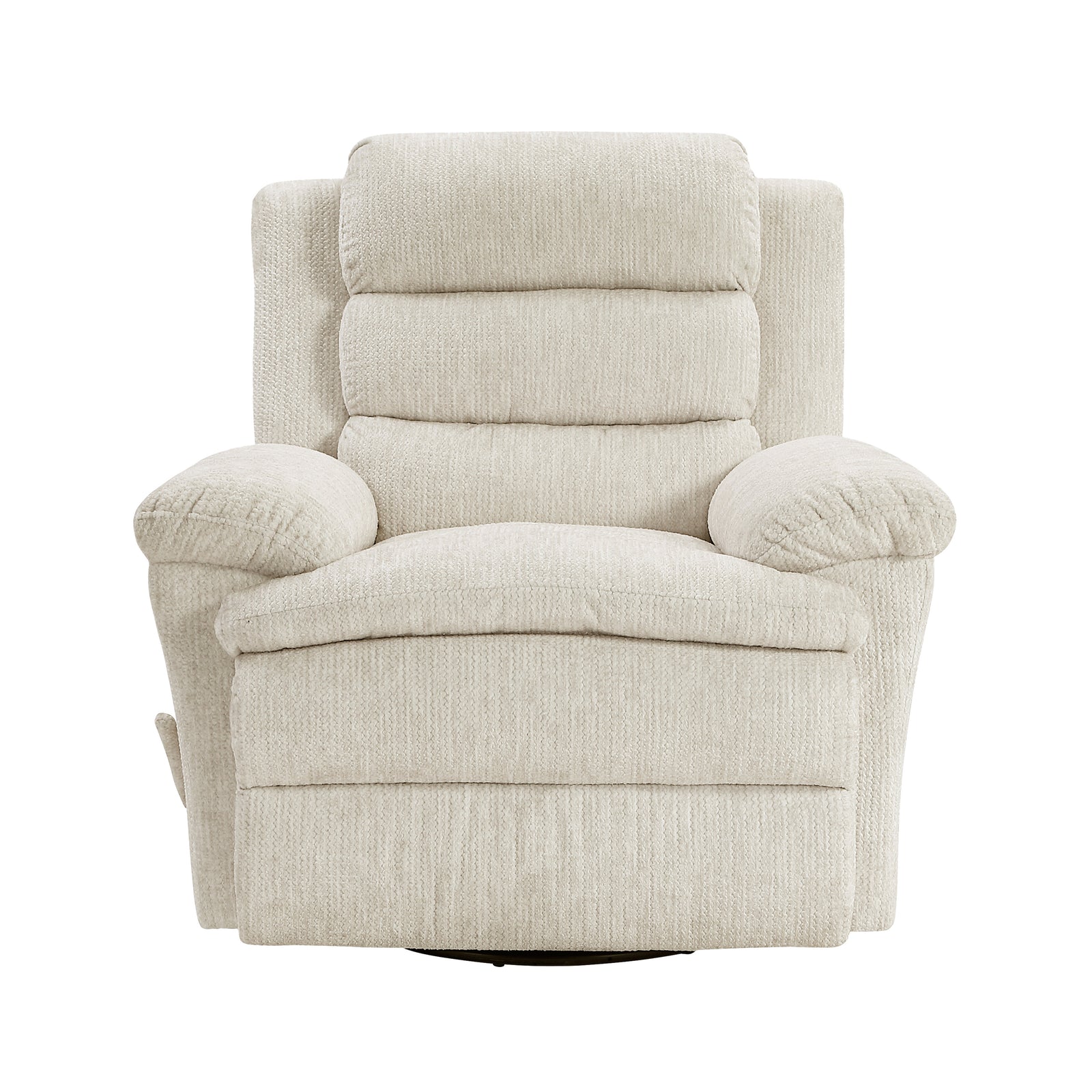 Audra Textured Microfiber Manual Swivel Glider Reclining Chair