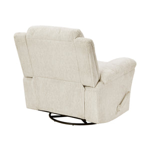 Audra Textured Microfiber Manual Swivel Glider Reclining Chair