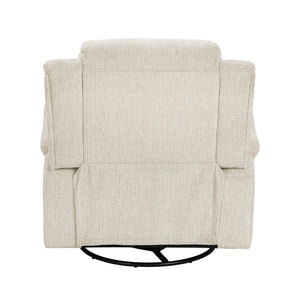 Audra Textured Microfiber Manual Swivel Glider Reclining Chair