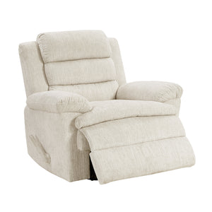 Audra Textured Microfiber Manual Swivel Glider Reclining Chair