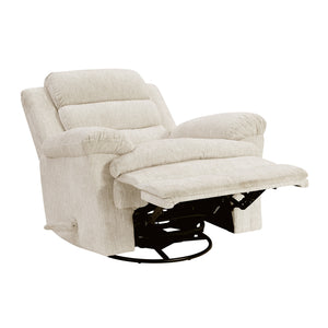 Audra Textured Microfiber Manual Swivel Glider Reclining Chair