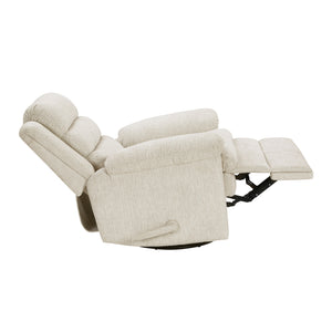 Audra Textured Microfiber Manual Swivel Glider Reclining Chair