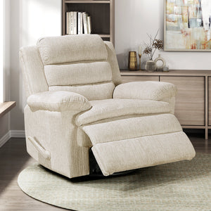 Audra Textured Microfiber Manual Swivel Glider Reclining Chair