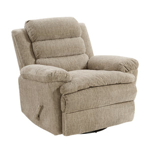 Audra Textured Microfiber Manual Swivel Glider Reclining Chair