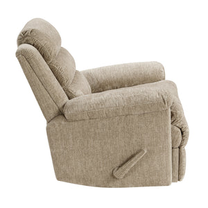 Audra Textured Microfiber Manual Swivel Glider Reclining Chair