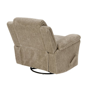 Audra Textured Microfiber Manual Swivel Glider Reclining Chair