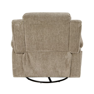 Audra Textured Microfiber Manual Swivel Glider Reclining Chair