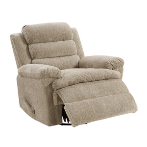 Audra Textured Microfiber Manual Swivel Glider Reclining Chair