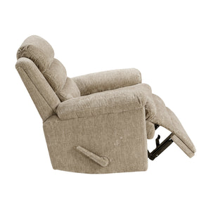 Audra Textured Microfiber Manual Swivel Glider Reclining Chair