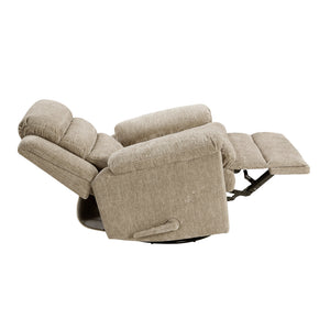 Audra Textured Microfiber Manual Swivel Glider Reclining Chair