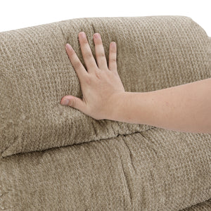 Audra Textured Microfiber Manual Swivel Glider Reclining Chair