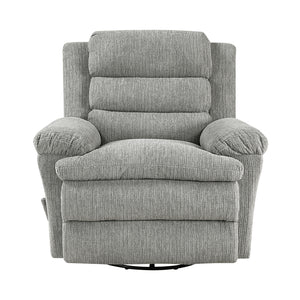Audra Textured Microfiber Manual Swivel Glider Reclining Chair
