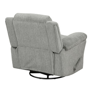Audra Textured Microfiber Manual Swivel Glider Reclining Chair