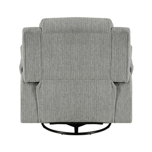 Audra Textured Microfiber Manual Swivel Glider Reclining Chair