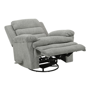 Audra Textured Microfiber Manual Swivel Glider Reclining Chair