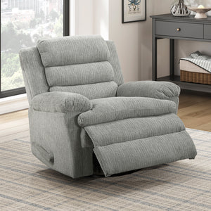 Audra Textured Microfiber Manual Swivel Glider Reclining Chair
