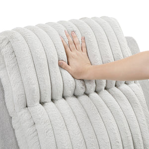 Curtis Textured Microfiber and Corduroy Fabrics Manual Reclining Chair