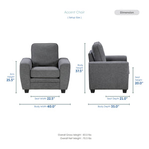 Evermont Chenille Living Room Chair