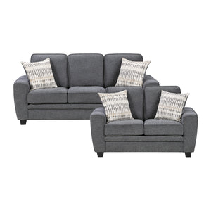 Evermont Chenille 2-Piece Living Room Sofa Set