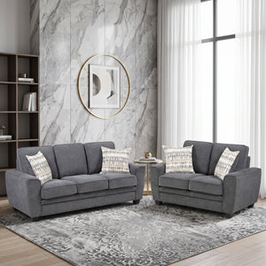 Evermont Chenille 2-Piece Living Room Sofa Set