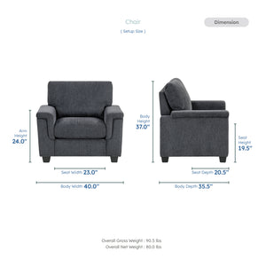Bellavue Chenille Living Room Chair