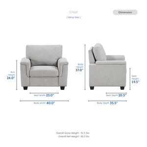Bellavue Chenille Living Room Chair